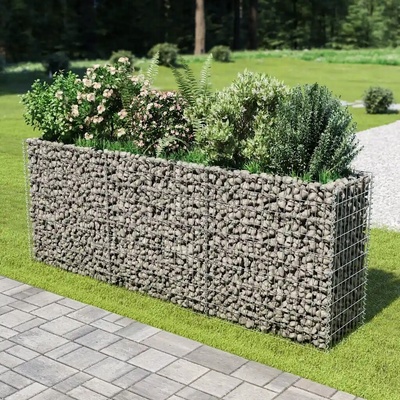 Nabytek XL Gabionový vyvýšený záhon pozinkovaná ocel 270 x 50 x 100 cm