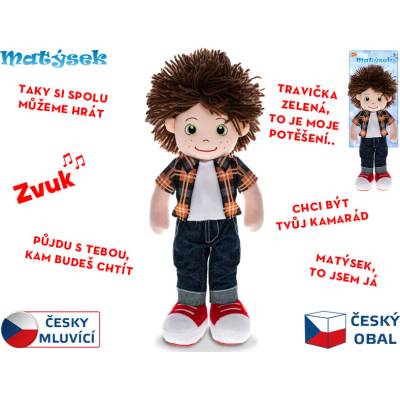Mikro trading Panáček Matýsek - 37 cm - česky mluvící - oranžová