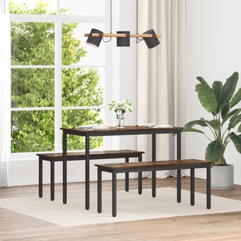 vidaXL Пейка Димящ дъб 110 x 35 x 45 cm Инженерно дърво (892598)