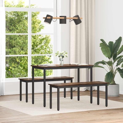 vidaXL Пейка Димящ дъб 110 x 35 x 45 cm Инженерно дърво (892598)