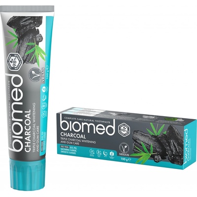 Biomed Zubní pasta Charcoal s přírodním černým uhlím 100 g