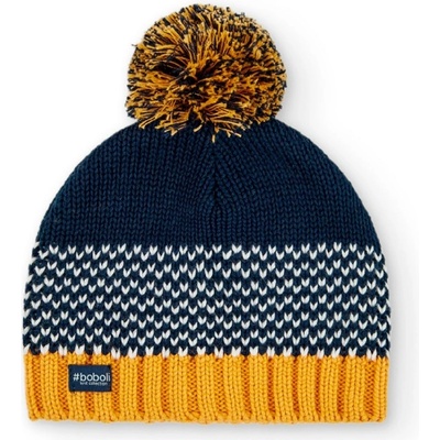 Boboli dětská pletená čepice modro žlutá
