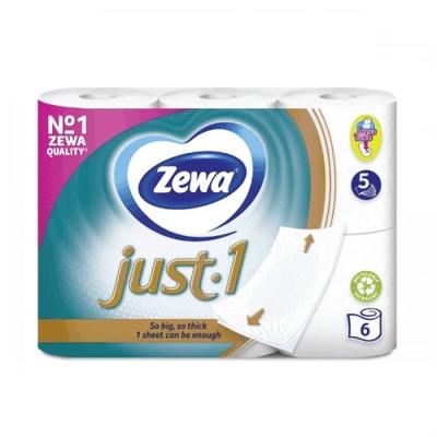 Zewa Тоалетна хартия Zewa just 5пл. /6бр