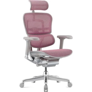 Antares Работен стол Antares ERGOHUMAN 2 ELITE GREY, до 159кг, мрежа, синхронен механизъм, регулируеми подлакътници, регулируема облегалка, лумбална опора, коригиране на височината, розов (ERGOHUMAN-2-ELITE-G
