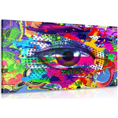 Obraz lidské oko v pop-art stylu - 120x80