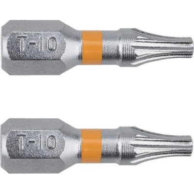 Narex Professional Standartní bit s drážkou Torx T10 x 25 mm Orange SUPER LOCK 2 ks