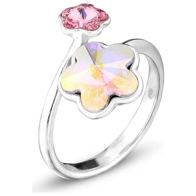 Spark prsten se Swarovski Elements květinka AB P4744ABLR