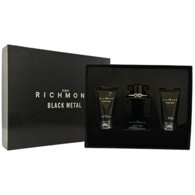 John Richmond Black Metal подаръчен комплект Eau de Parfum 100 ml + Shower Gel 50 ml + Body Lotion 50 ml