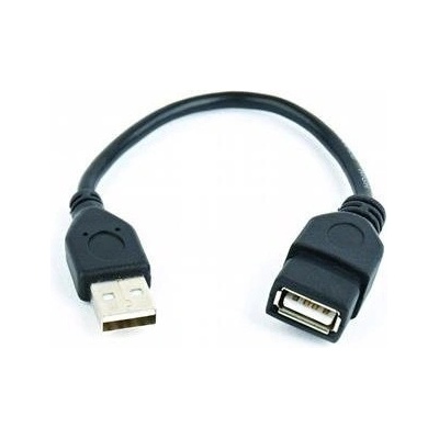 Cablexpert CCP-USB2-AMAF-0.15M USB A-A 2.0 predlžovací HQ, pozlátené kontakty, 15cm, černý