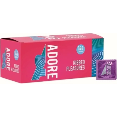 Pasante 144 бр. Презервативи Adore Ribbed Pleasures