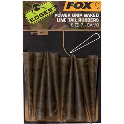 Fox Edges Camo Power Grip Naked Line Tail Rubbers vel.7 10ks