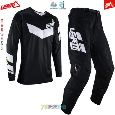 Dvojdielna kombinéza Leatt 3.5 Ride Zebra čierna