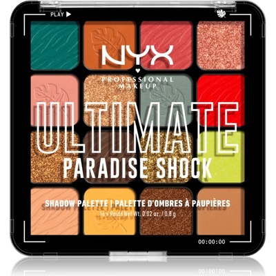 NYX Professional Makeup Ultimate Shadow Palette сенки за очи цвят Paradise Shock 16 бр