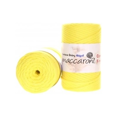 Maccaroni Šňůry Abigail 5mm - 406 světle žlutá