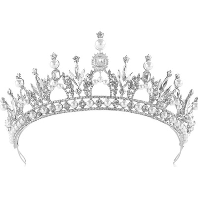 B-Top svatební korunka Baroque Tiara postříbřená – Zboží Mobilmania