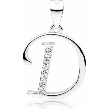 Olivie písmenko D strieborný prívesok 4085