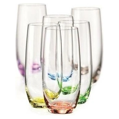 Crystalex Sklenice na nealko Club Rainbow mix barev 6 x 350 ml