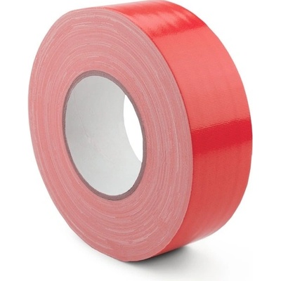 Hladká textilní páska WT-5561 – textil potažený PE, červená, 100 mm × 50 m