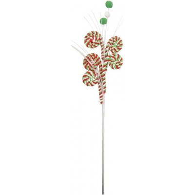 Clayre & Eef Vánoční dekorace zápich cukrová lízátka - 14*6*64 cm - Clayre & Eef
