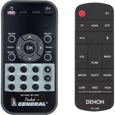 GENERAL Denon rc-1245 - дистанционно управление дубликат (rc-1245)