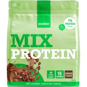 Purasana Vegan Proteinmix 55 % от грах, слънчоглед, коноп и банан БИО - Cocoa