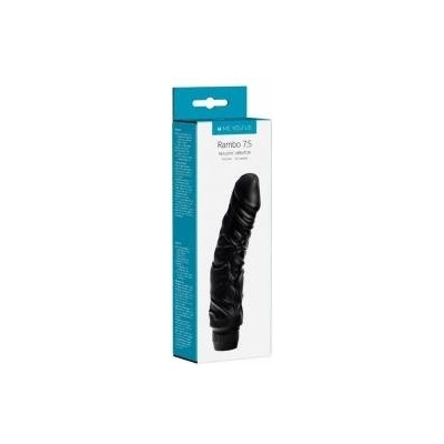 Boss of Toys Vibrator-7, 5 Perfect Pleasures Curved Veined Rambo Vibe ~ Black (2AA)