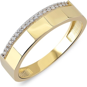 Lillian Vassago Brúsený zlatý prsteň jednoradový LLV06 GR069