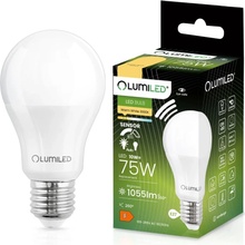 Lumiled LED žárovka E27 A60 10W = 75W 1055lm 3000K Teplá bílá 200° s pohybovým mikrovlným čidlem