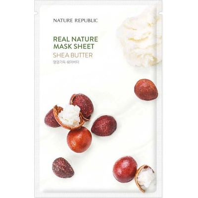 Nature republic Real Nature Shea Butter Sheet Mask - Анти-ейдж маска за лице с ший 1бр/23мл