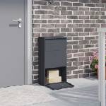 vidaXL Пощенска кутия за пратки Антрацит 44 x 22 x 82 см Стомана (874921)