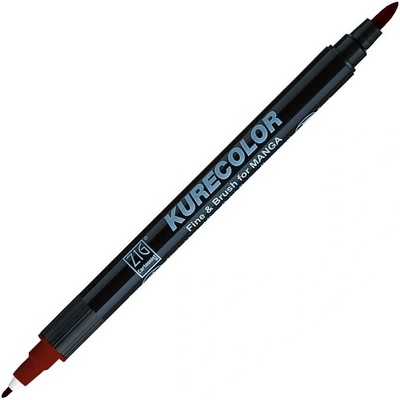 Lihová fixa KURETAKE ZIG Kurecolor Fine & Brush, Burnt Sienna (738)