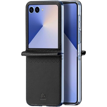Dux Ducis Кожен Калъф Samsung Z Flip 7, Dux Ducis Bril Case, Черен (6971824155068)
