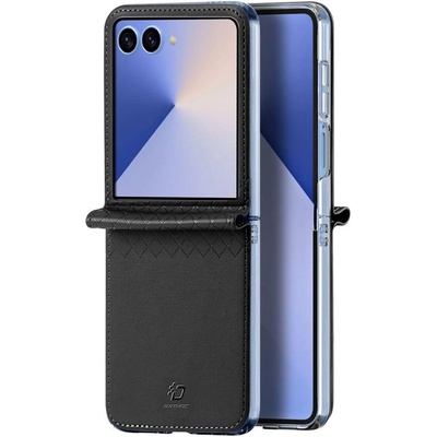 Dux Ducis Кожен Калъф Samsung Z Flip 7, Dux Ducis Bril Case, Черен (6971824155068)