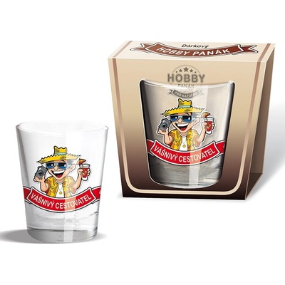 Nekupto Dárkový panák HOBBY VÁŠNIVÝ CESTOVATEL 40 ml