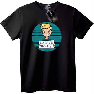NOONEBRAND Тениска Не порастваай - Капан е! - XS, White