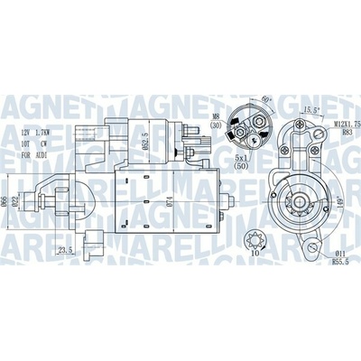 Startér MAGNETI MARELLI 063721563510