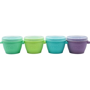 Melii Комплект купички с капак Melii - Многоцветни, 118 ml, 4 броя (3924104000) - baby - 40,99 лв