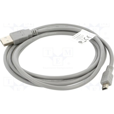 Lanberg CA-USBK-10CC-0018-S USB 2.0, USB A vidlice,USB B mini vidlice, zlacený, 1,8m