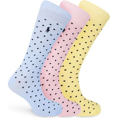 Ralph Lauren Чорапи Ralph Lauren Polo 3pk Dot Sock Sn43 - Blu/Pnk/Yel
