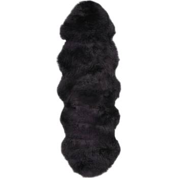 Image 1 of vidaXL Килим от овча кожа, 60х180 см, тъмносив (283883)