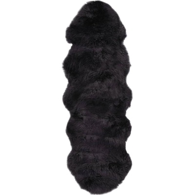 vidaXL Килим от овча кожа, 60х180 см, тъмносив (283883)