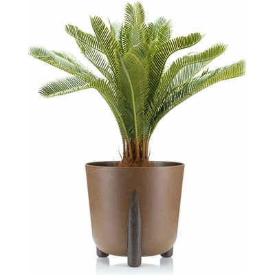 HowHomely plastový květináč MOSS ECO 25X26 CM HNĚDÁ