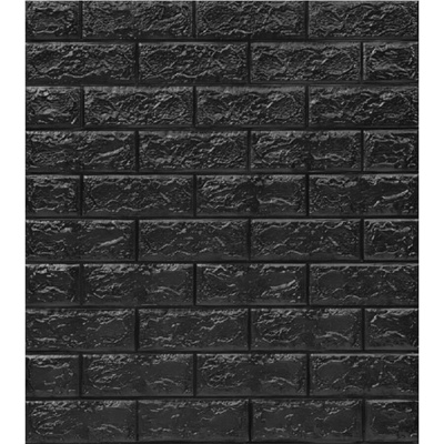 Impol Trade 3D BLACK 70 x 77 cm, tehla čierna 1ks