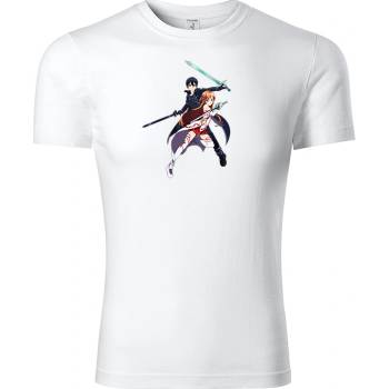 Sword Art Online tričko Kirito a Asuna Switch bílé