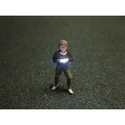 Modellbau Schönwitz Fotografka s LED bleskem H0 mladá žena Schönwitz 50229