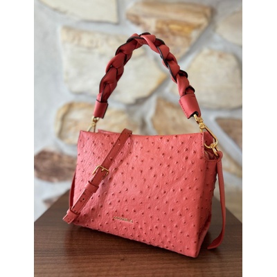 Coccinelle kabelka BOHEME OSTRICH SMALL grenadine red
