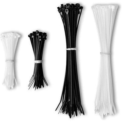 Connect IT ZipTie CFF-1010-BW Stahovací pásky na kabely celkem 100 a 200 mm černá bílá 200 ks – Zboží Dáma