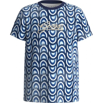 Image 1 of GUESS Тениска с къс ръкав в синьо с контрастни детайли за момче Guess