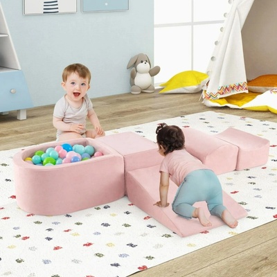 Costway XXL penové stavebné bloky s bazénikom Pink