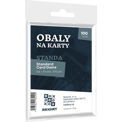 REXhry Obaly na karty REX Standard Card Game Standa 66 x 91 mm 100ks – Zboží Živě